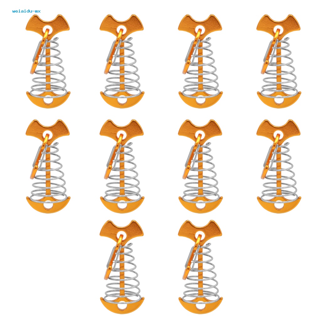 Weiaidu Bộ 10 Móc Khóa Dây Xương Cá Bằng Hợp Kim Nhôm Đa Năng Siêu Bền Tiện Dụng Mang Theo Du Lịch Dã Ngoại