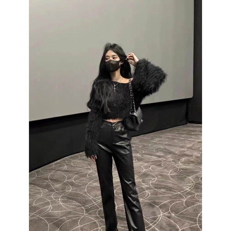 Áo sweater Tay Dài Dáng Rộng Hở Vai Quyến Rũ Cho Nữ # 10561