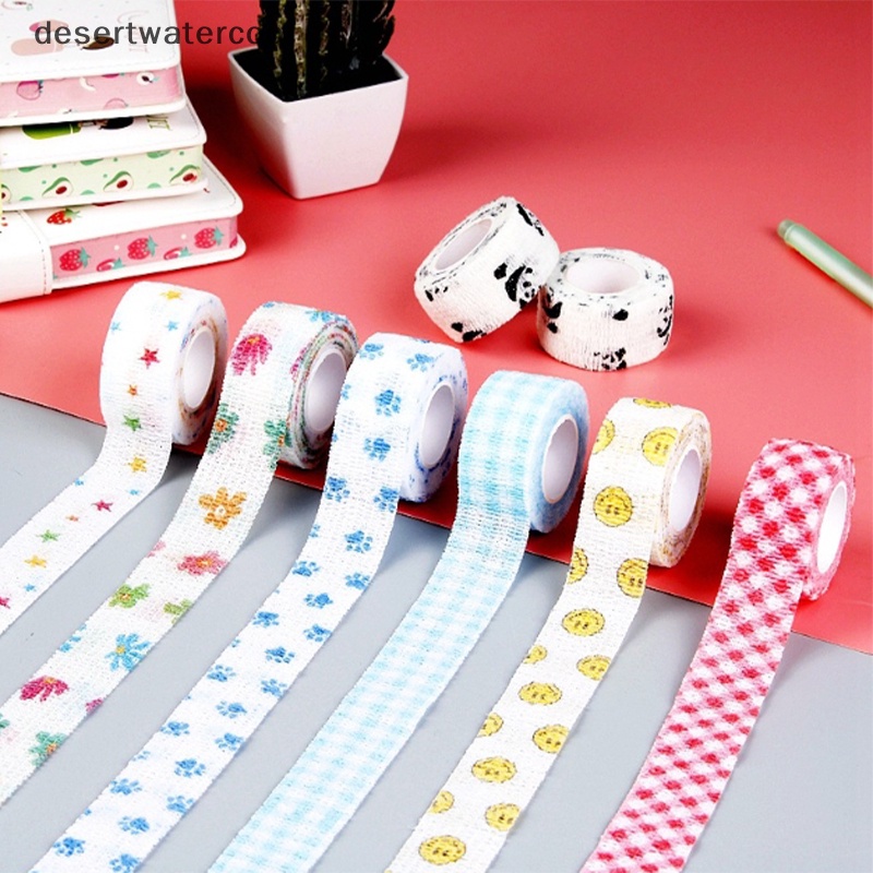 1 Cuộn Băng Quấn Ngón Tay Tự Dính Bằng Vải Không Dệt Co Giãn In Hình Dấu Chân Thú Cưng martijn