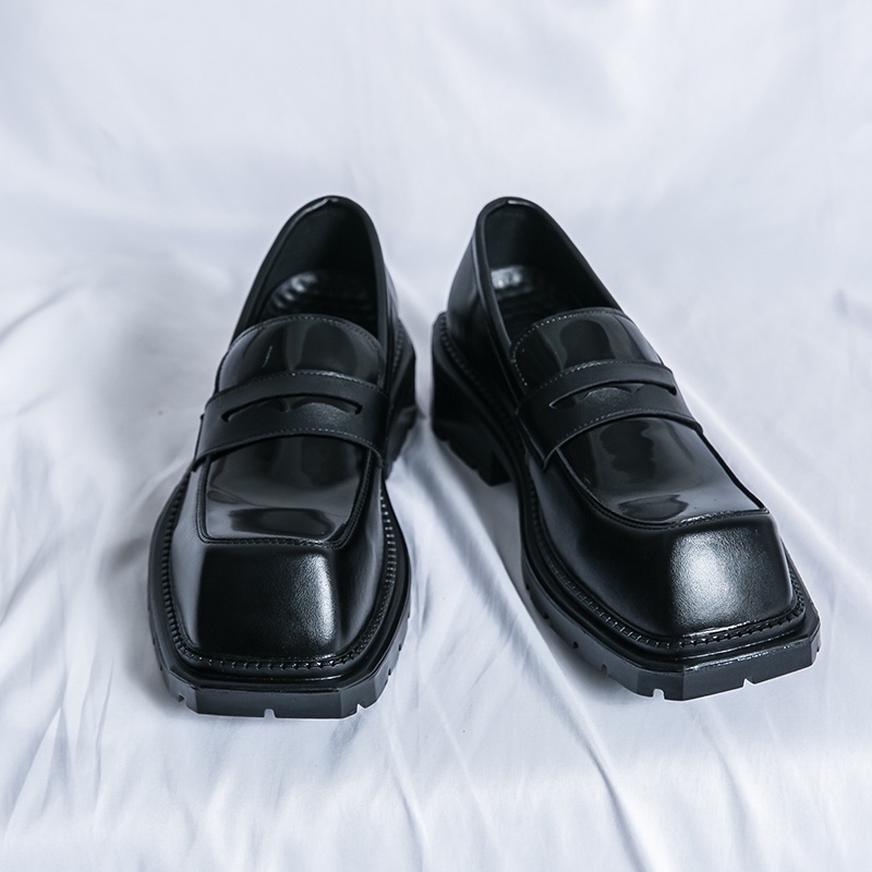 Giày Da oxford Mũi Vuông Thoáng Khí Phong Cách Âu Mỹ Cho Nam