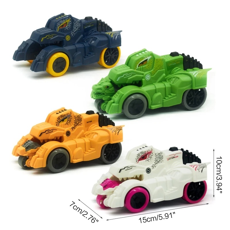 Xe ô tô địa hình khủng long chạy đà quán tính bắn ra mô tô tốc độ cao phát triển trí thông minh cho bé yk
