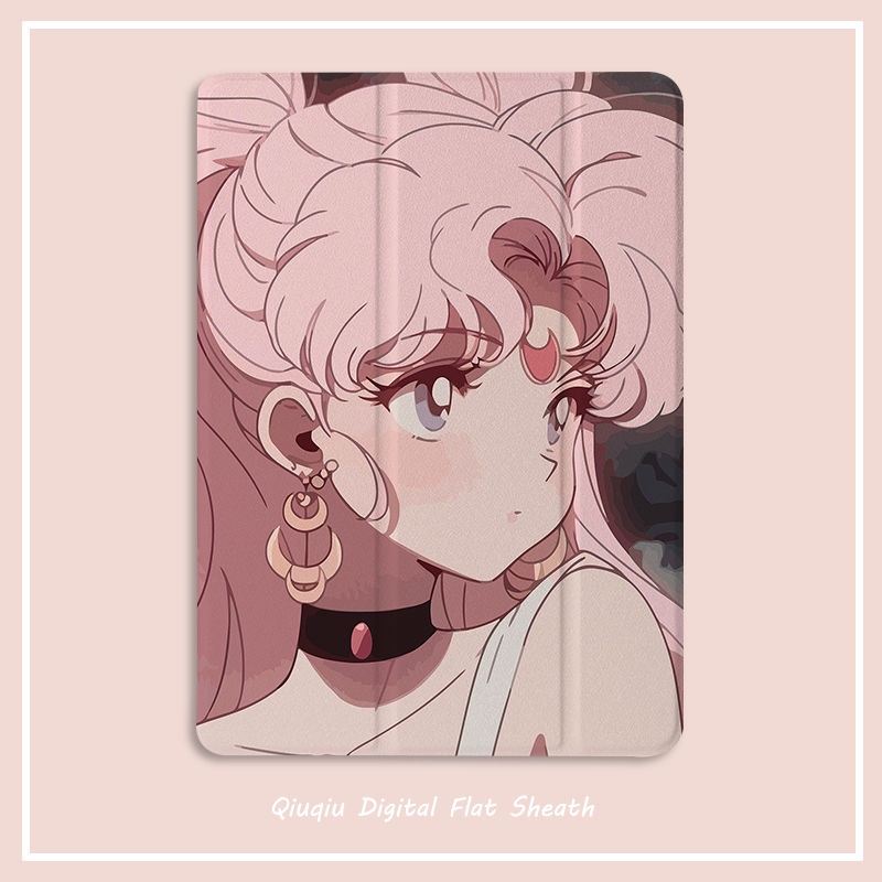 Sailor moon Bao Da Máy Tính Bảng Họa Tiết Thủy Thủ Mặt Trăng Cho ipad 10.2 gen 7 8 9 ipad gen10 mini 4 / 5 / 6 ipad 2022 pro11 2021 air 4 5 Ốp