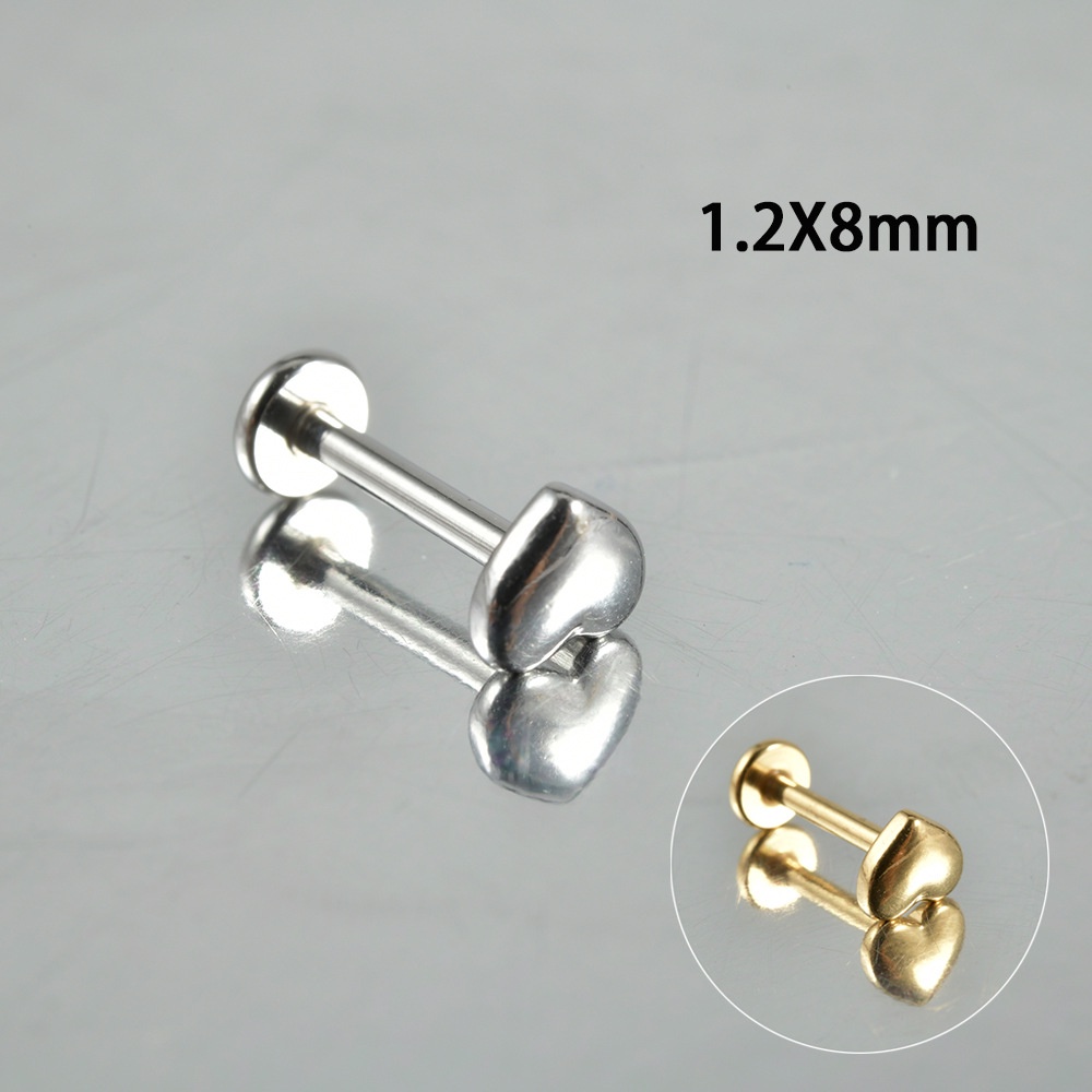 1 Khuyên Xỏ Cơ Thể Bằng Thép Không Gỉ Hình Ngôi Sao Năm Cánh Thời Trang 16g