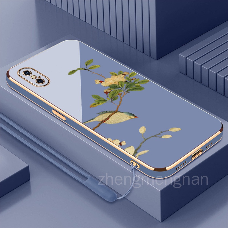 ốp lưng iphone x s iphone xr iphone xs max Mẫu chim Ốp Điện Thoại tpu Mềm Mạ Điện Chống Sốc Cho ipho