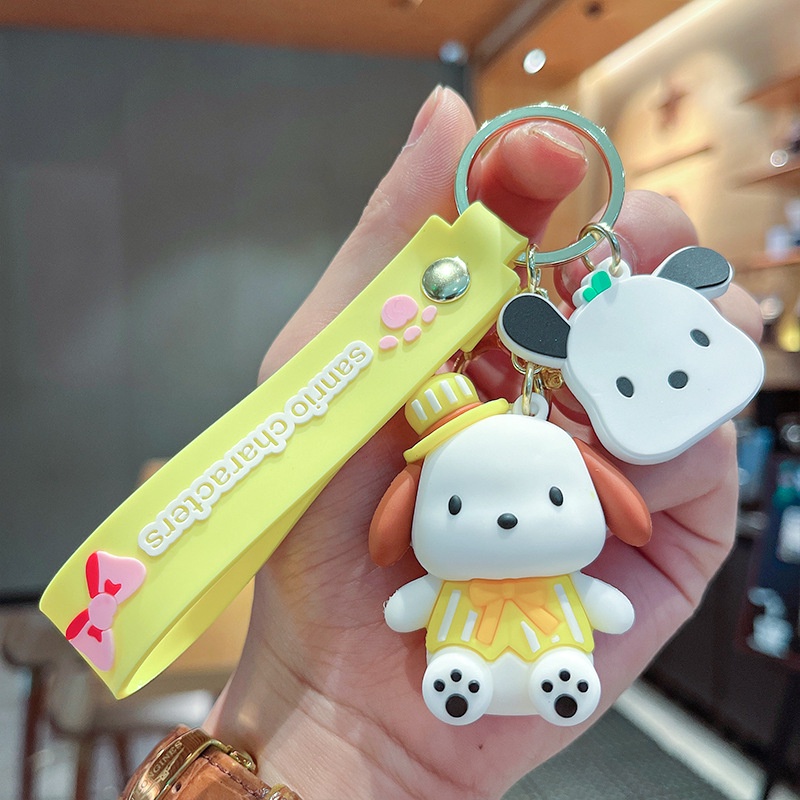 Hoạt Hình Móc Khóa Silicon Hình Chú Chó Alpaca Đáng Yêu