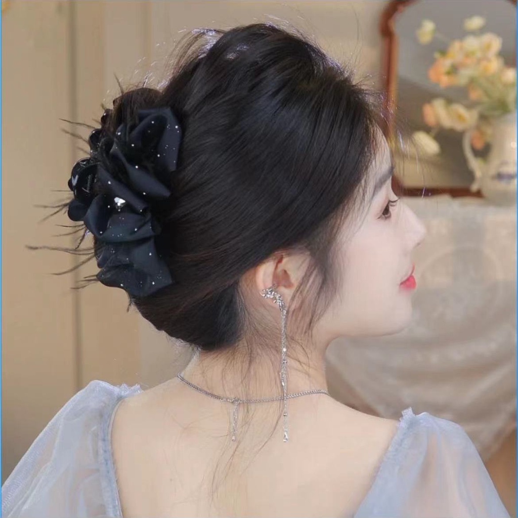 Kẹp Tóc Cá Mập Đính Nơ Sau Lưng Cho Nữ