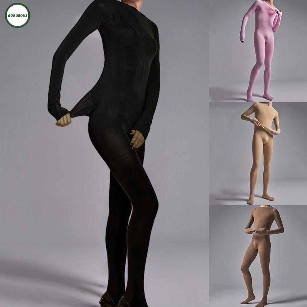 New Coming~Fashionable Men's Long Sleeve Bodysuit Leotard Jumpsuit Underwear in Solid Color#Home Essentialses