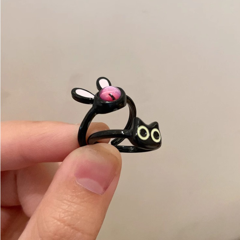 Nhẫn Đeo Ngón Tay Họa Tiết Hoạt Hình we flower Mắt To Dễ Thương Thời Trang Hàn Quốc Cho Nữ