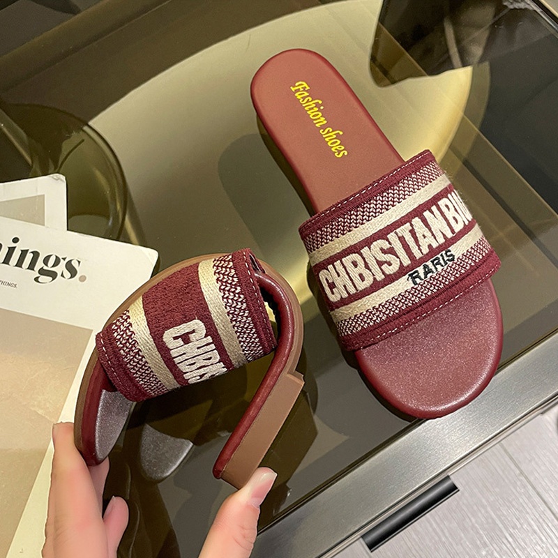 BAILUDAREN.Dép quai ngang  chống trượt thời trang bãi biển xu hướng cho nữ