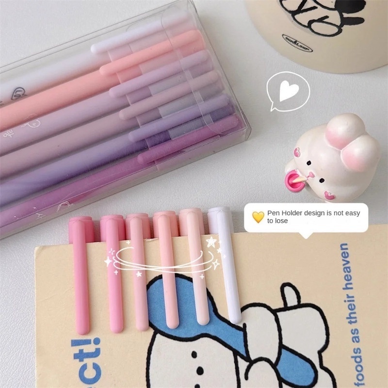 Bộ Bút Kí Tên / Bút morandi Màu Đen Nhanh Khô Kèm Hộp Đựng Tiện Dụng Cho Học Sinh / Văn Phòng