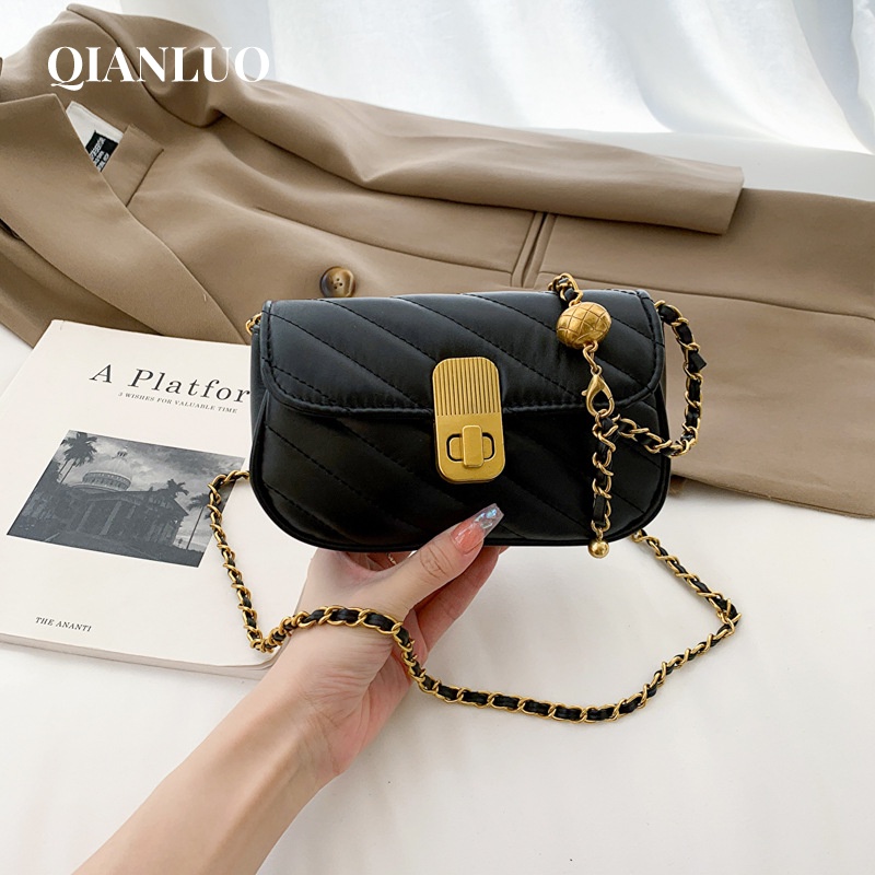 QIANLUO  túi đeo chéo mini 2023NEW Vintage Fashion THỂ THAO Phong Cách Hàn Quốc L91TRX2 42Z231021