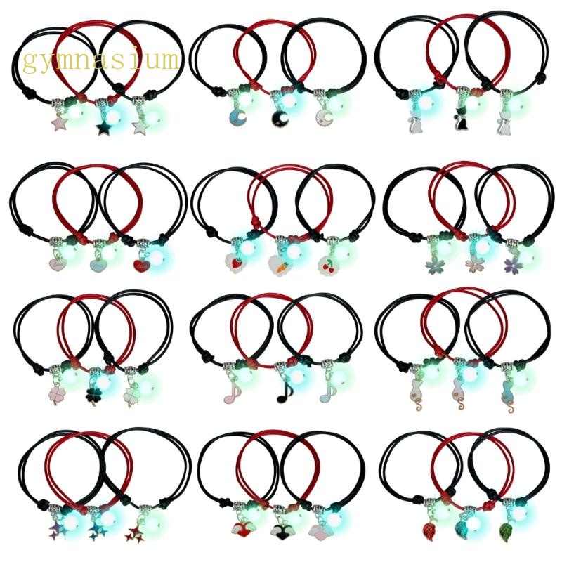 Set 3 Vòng Tay Tình Bạn Màu Trắng / Đen Xỏ Hạt