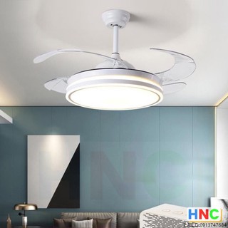 Đèn quạt vô hình đènQuạt trần có đèn quạt nhẹ Đèn quạt trần Đèn quạt vô hình Động cơ AC 5 cánh quạt làm mát trần Siling