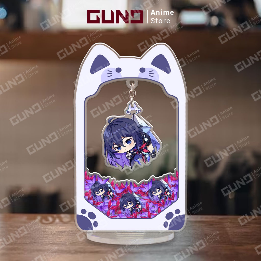 Mô hình standee Honkai Star Rail Gắp thú bông Nhựa Mica chibi cute dễ thương Gund decor trang trí bàn học bàn làm việc