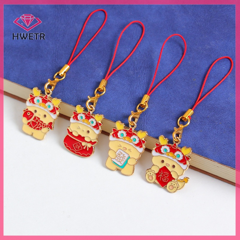 Móc Khóa Điện Thoại Bằng Hợp Kim Hình Rồng Dễ Thương 2024 Mới