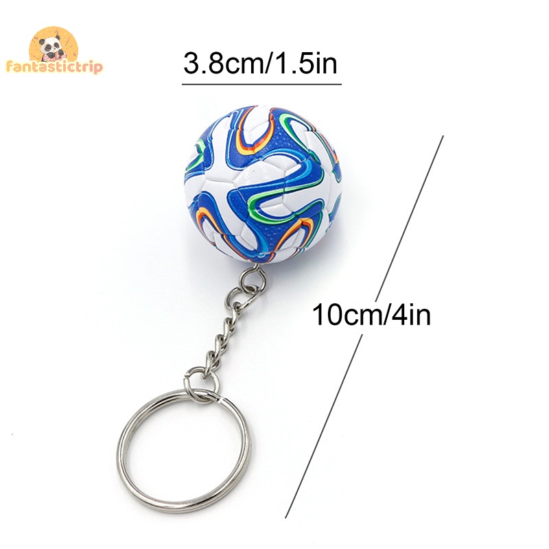Móc Khóa Da pu Hình Quả Bóng Đá 3d Thời Trang Mới