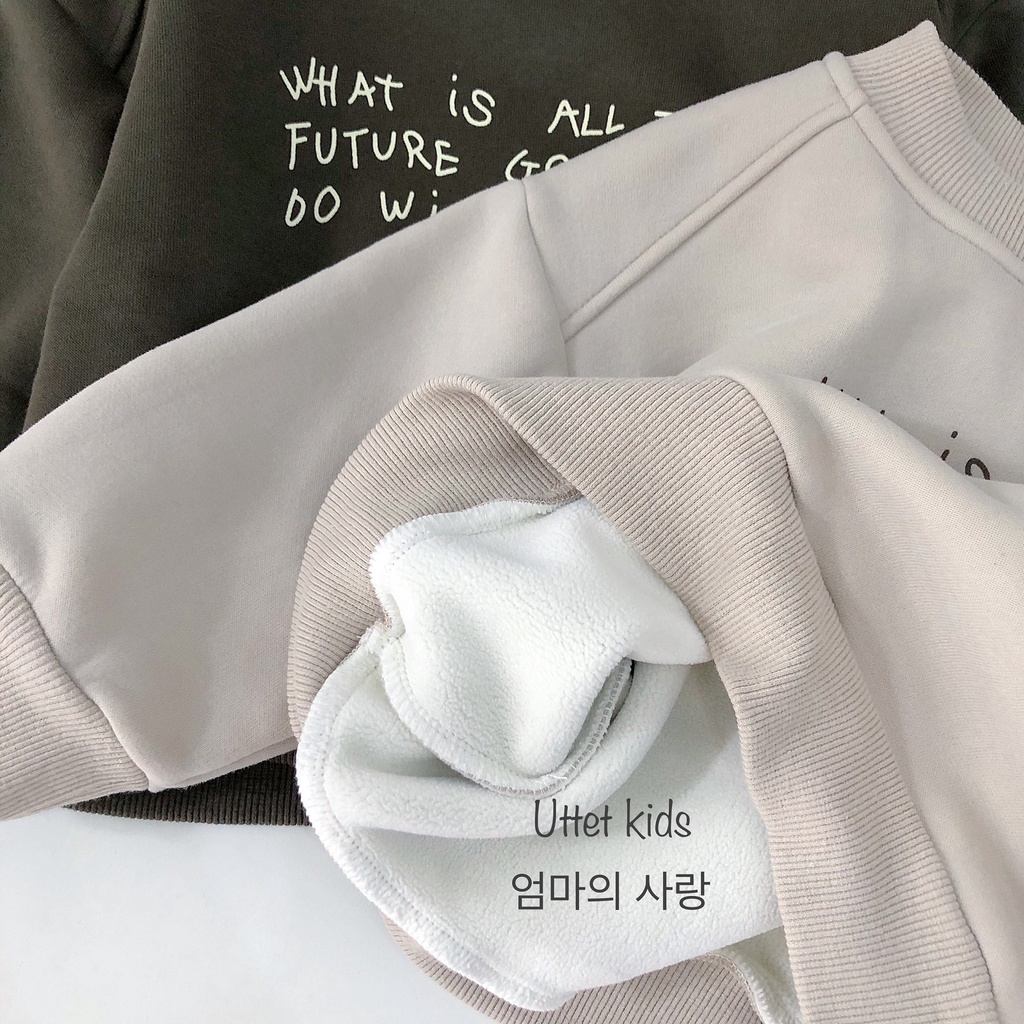 ÁO SWEATER LÓT BÔNG PHONG CÁCH HÀN QUỐC CHO BÉ GÁI VÀ BÉ TRAI RẤT ẤM 23127