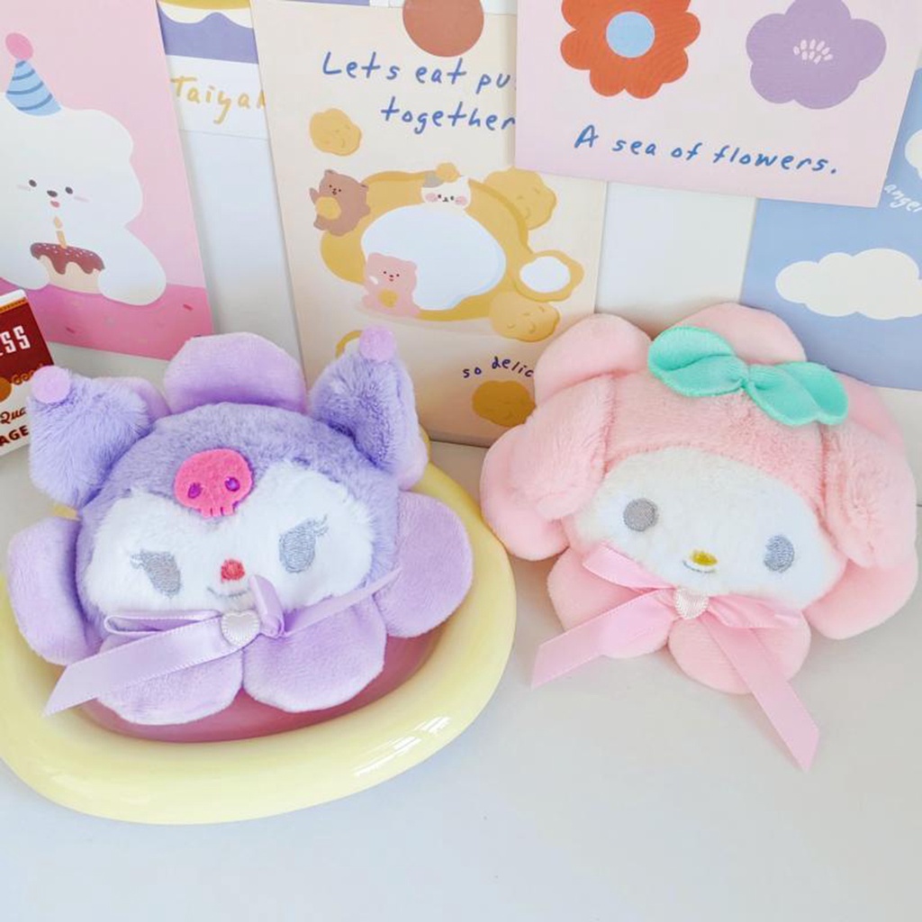 Búp Bê Nhồi Bông Hình Chú Chó sanrio kuromi 12cm Dễ Thương