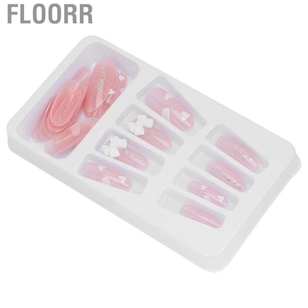 Floorr Full Cover False Nails  Fake Nail 24 Pcs for Wedding Masquerade Christmas Halloween Party