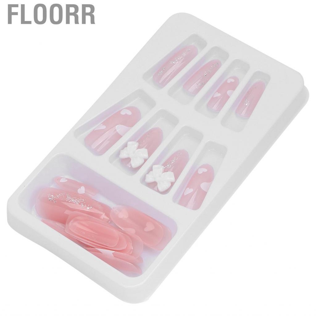 Floorr Full Cover False Nails  Fake Nail 24 Pcs for Wedding Masquerade Christmas Halloween Party
