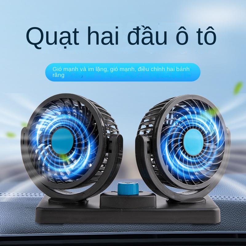 Quạt Điện mini Hai Đầu 12v / 24v / usb Tiện Dụng Cho Xe Hơi / Xe Tải