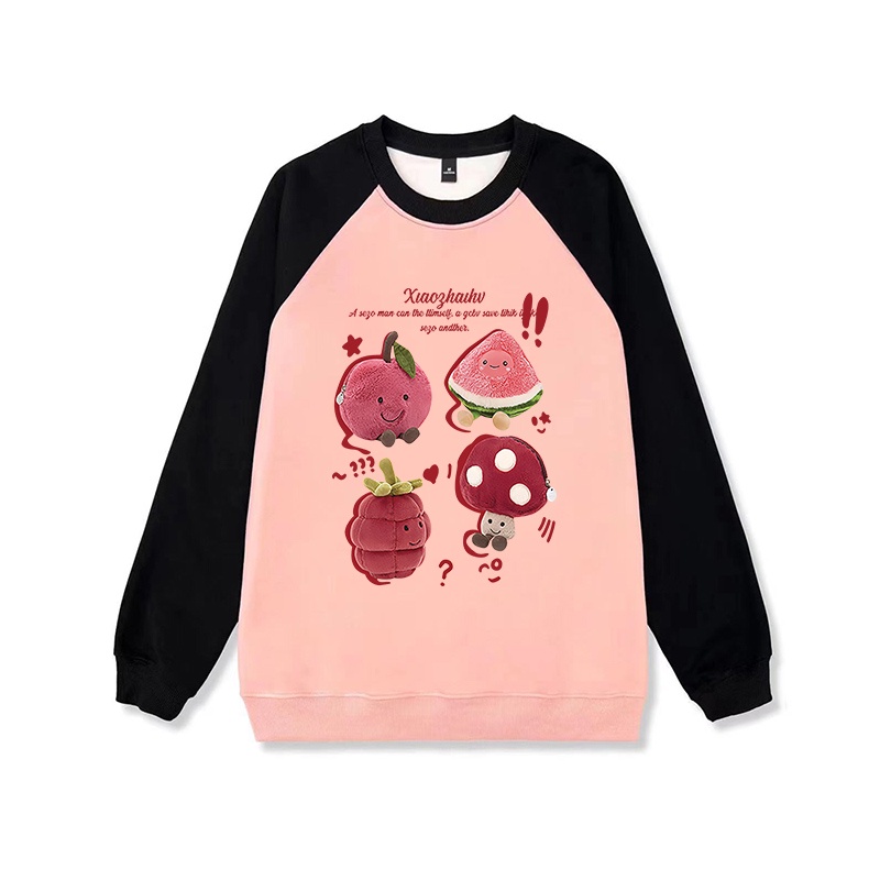 Áo Hoodie cotton Nỉ Tay Dài Dáng Rộng In Chữ Phong Cách Hàn Quốc Thời Trang Mùa Đông Cho Nữ