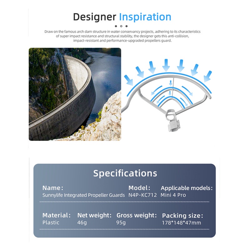 Vòng Bảo Vệ Cánh Quạt Chống Va Đập Tháo Gỡ Nhanh Cho dji mini 4 pro