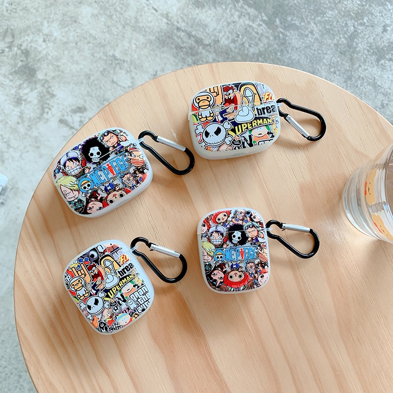 Vỏ Bảo Vệ Hộp Sạc Tai Nghe airpods 1 2 3 pro Bằng tpu Nhám Họa Tiết Hoạt Hình one piece