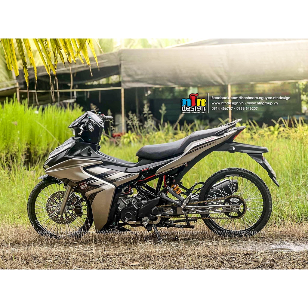 Tem rời Y16 ZR 2023 cho Exciter 155 vàng cát đen - mẫu mới siêu hot