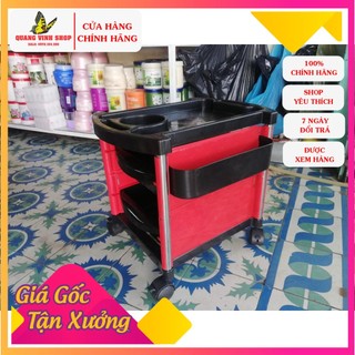 Xe đẩy nail 3 tầng màu đen