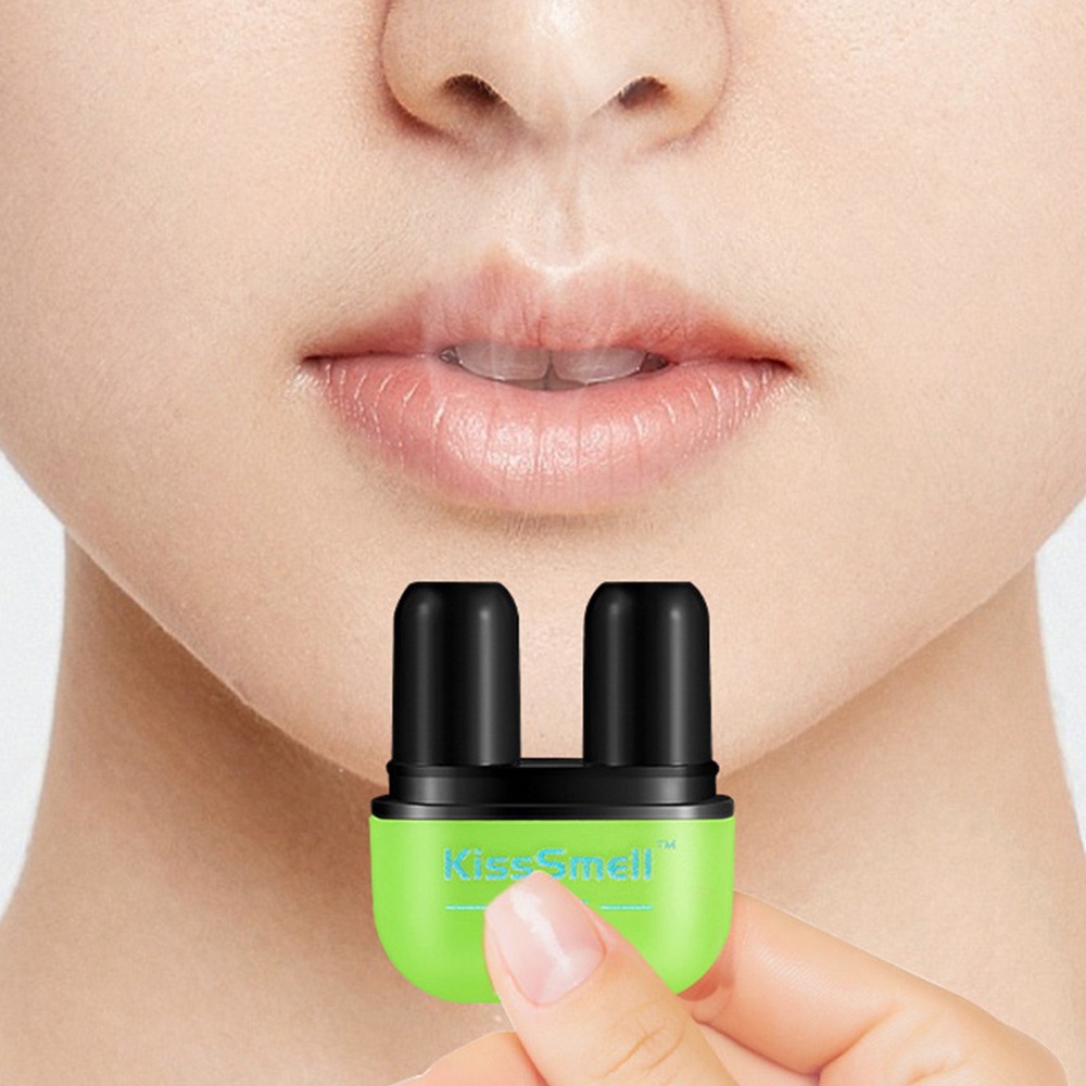 Son Môi kisssmell herbal Hai Lỗ Làm Mới Năng Lượng Mặt Trời Hai Lỗ inhaler