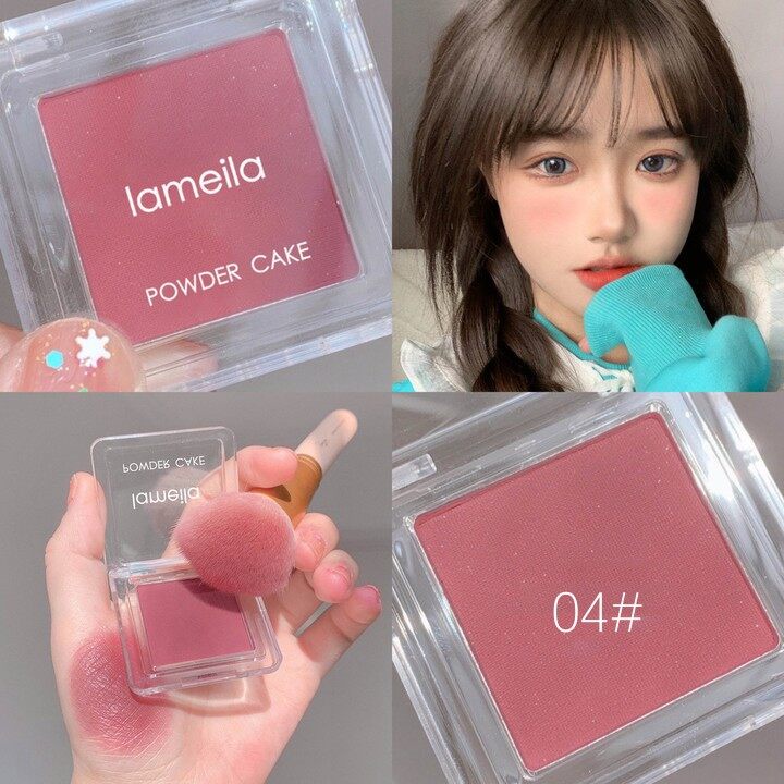 Má hồng 1 ô VUÔNG 3591 Lameila, chất phấn mịn lì, lên màu chuẩn