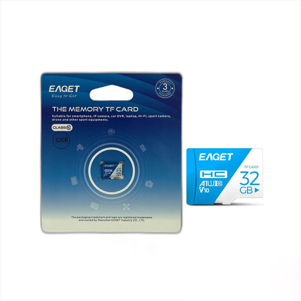 Thẻ nhớ MicroSD Eaget tốc độ cao Class 10, 32GB/64GB/128GB, Bảo Hành Chính Hãng 3 Tháng