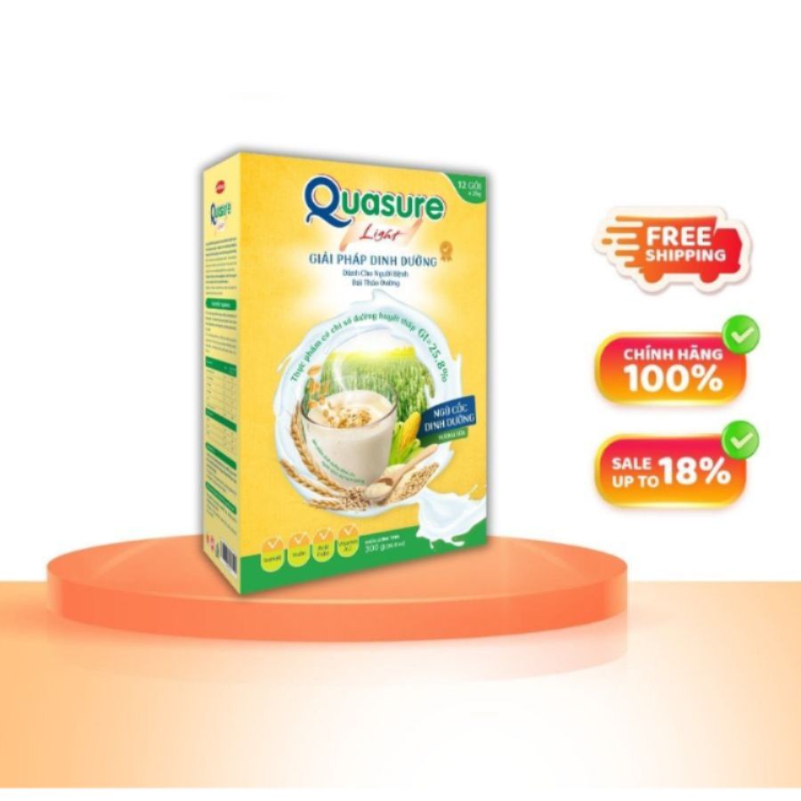 Combo 2 Hộp Ngũ Cốc Quasure Light Sữa Bibica 300g dành cho người ăn kiêng, tiểu đường Shopbethienkim