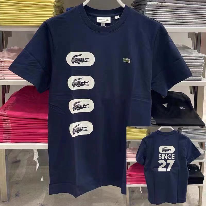 Áo Thun Tay Ngắn Cổ Tròn In Nhãn Hiệu + Thẻ Thời Trang Cho Nam