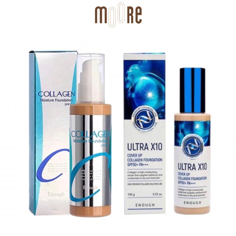 Kem nền Enough Collagen Moisture / ULTRA X10 Cover up Foundation Hàn Quốc 100ml