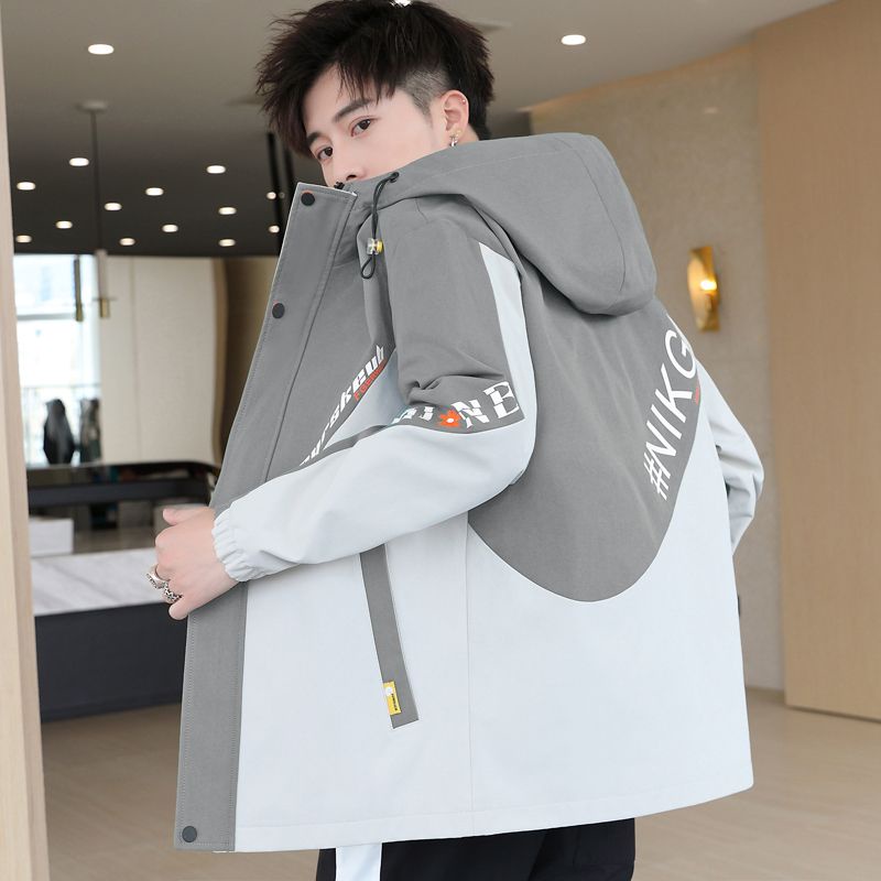 Áo Khoác Nam Dài Tay Có Mũ Thời Trang Hàn