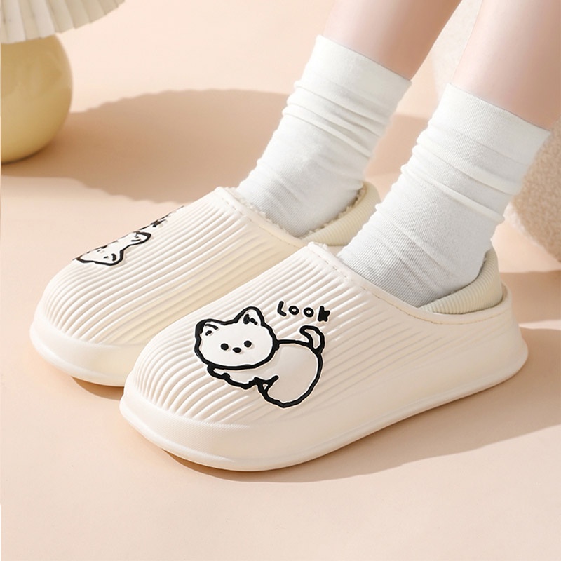 Dép cotton Chống Thấm Nước Chống Trượt Dành Cho Cặp Đôi