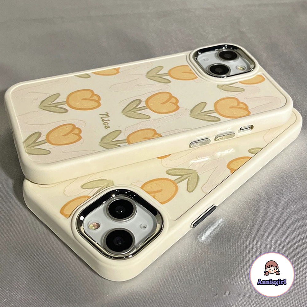 Ôp Điện Thoại Silicon Dẻo Họa Tiết Hoa tulip Cổ Điển Cho iphone 11 14 pro max 12 13 15 pro max iphone 7 plus 8 plus x xs xs max xr Ốp