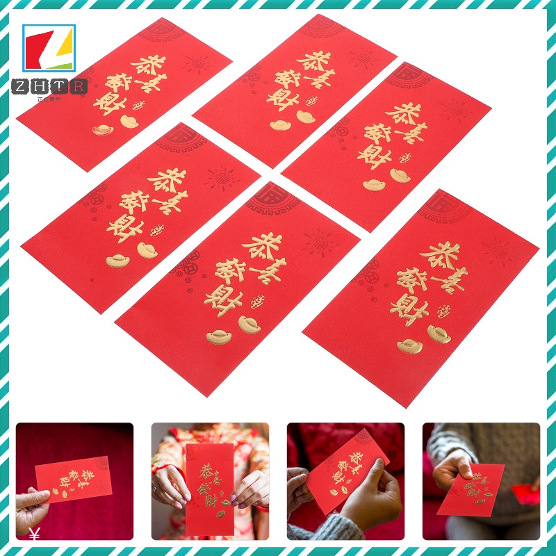Set 6 Bao Lì Xì Năm Mới Phong Cách Trung Hoa