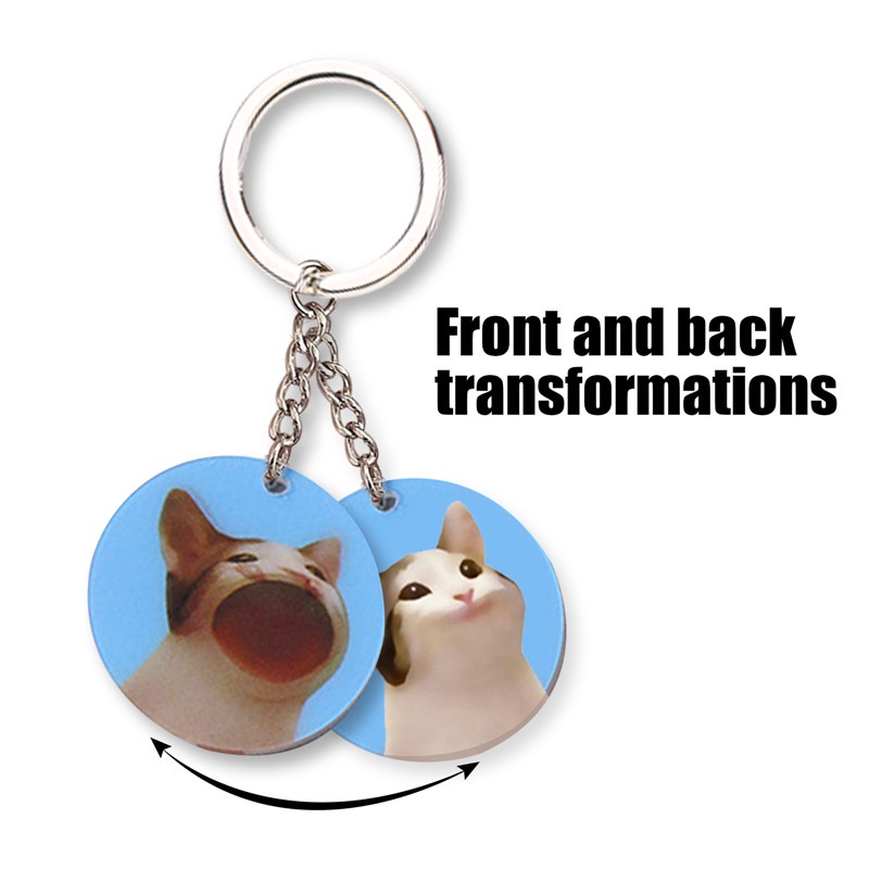 1 Móc Khóa Hình Mèo Hoạt Hình 3d Sáng Tạo