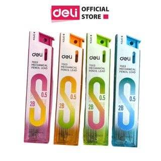 Ruột bút chì kim 0.5mm 0.7mm Deli, ngòi chì kim, lõi chì bấm nhỏ gọn tiện lợi phù hợp cho học sinh, văn phòng