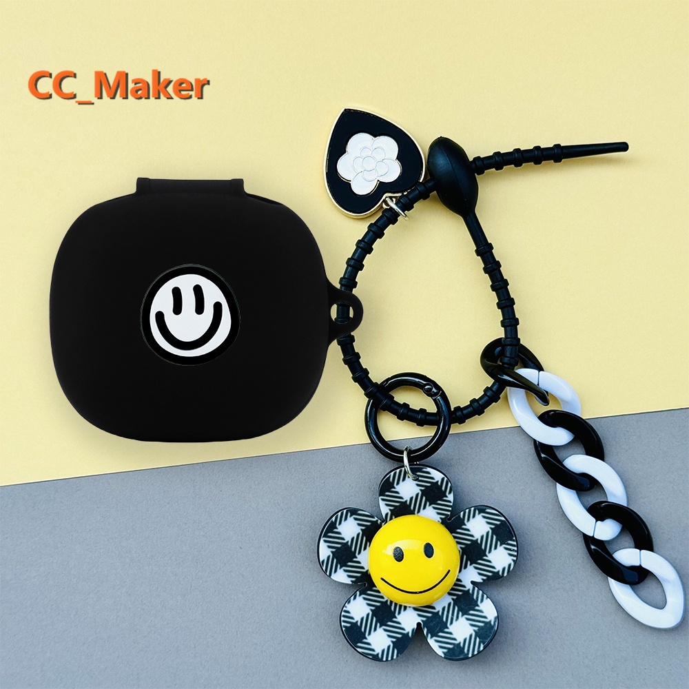 For JBL Live Pro2 Case JBL Live Free2 Silicone Soft Case Cute Daisy Keychain Pendant Cartoon Bear JBL Live Pro+ Shockproof Case JBL Live Free2 Protective Cover