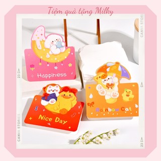Thiệp họa tiết 3D dễ thương, thiệp chúc mừng ngày kỉ niệm sinh nhật, ngày lễ, tết thiếu nhi, valetine mẫu C