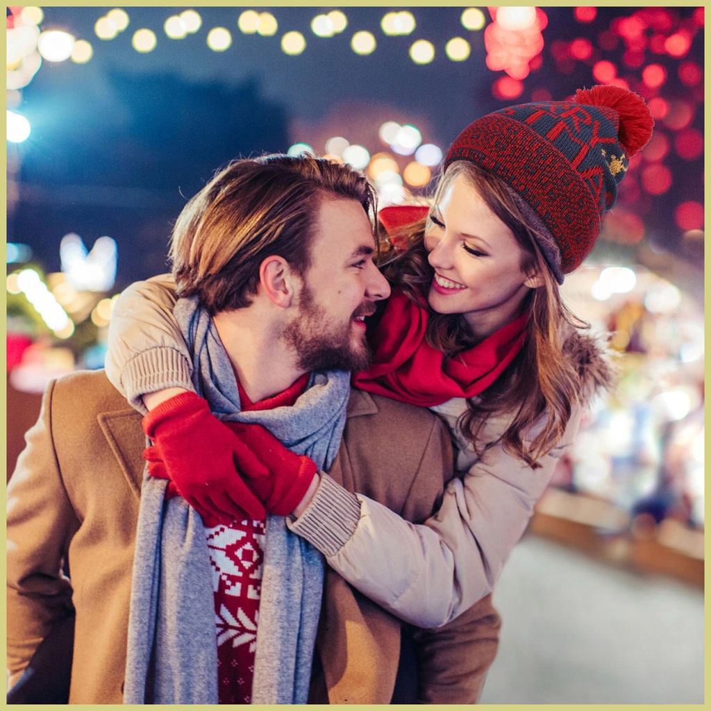 Mũ beanie Trùm Đầu Thoải Mái Phong Cách Giáng Sinh