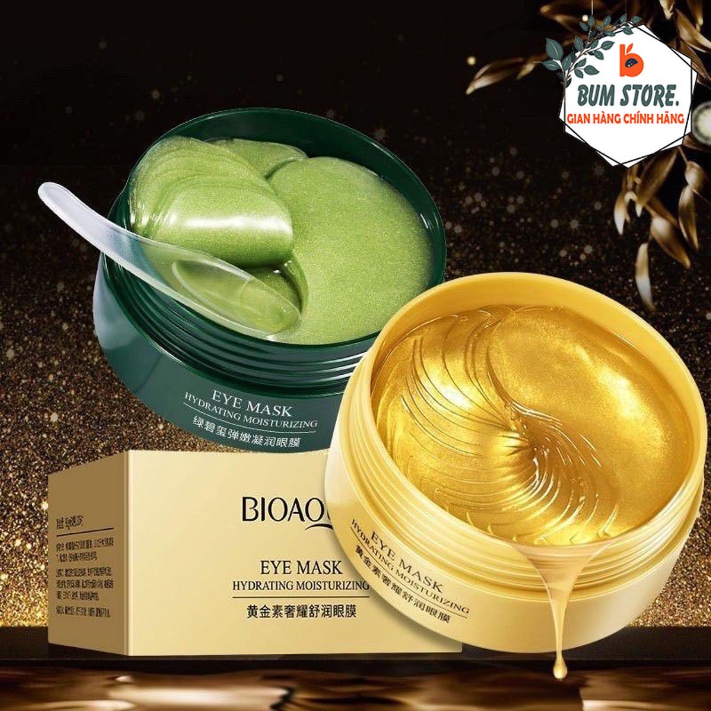 Mặt nạ mắt bioaqua 60 miếng, Mặt nạ giảm thâm mắt và bọng mắt nhăn mắt Bioaqua BUMSTORE hũ 80gr