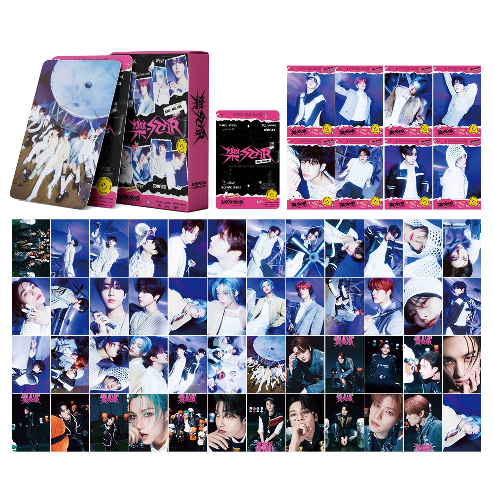 Bộ 55 Thẻ Hình Thần Tượng stray kids - star leave rock star album straykids Hy Junjin Felixbangchan