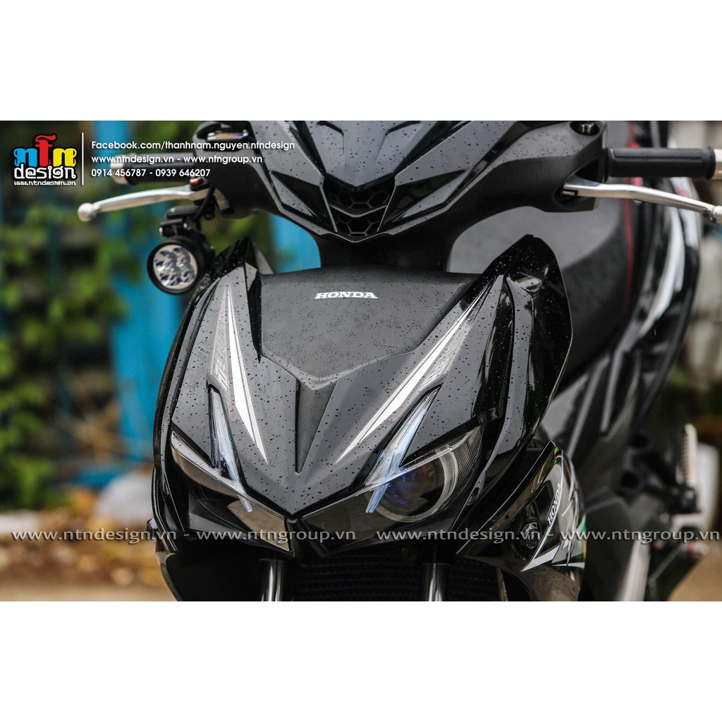 Tem rời Winner X xe đen - mẫu 150R xám trắng - tem không bay màu