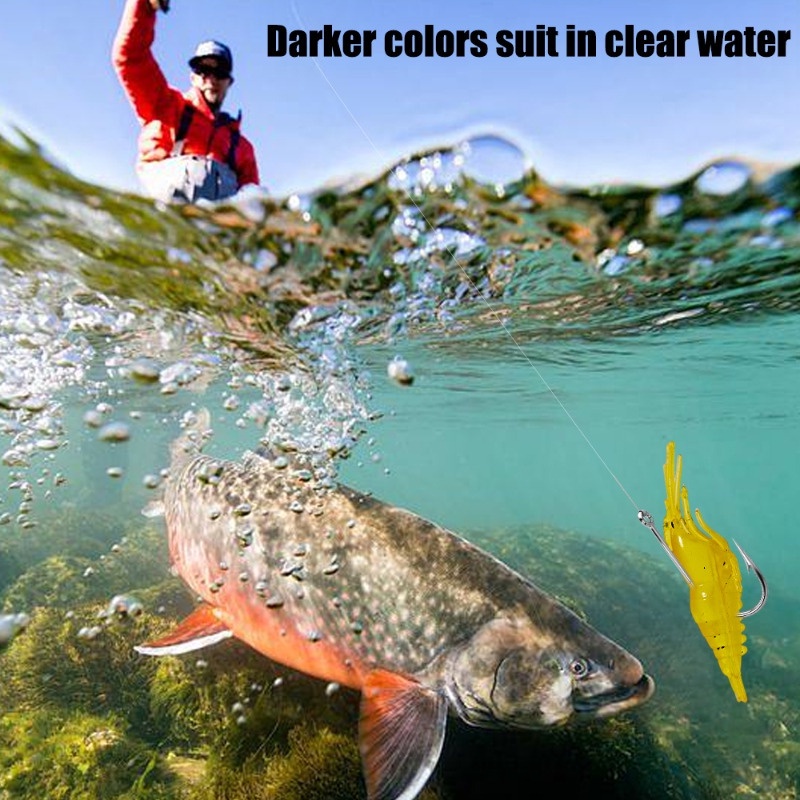 Mồi Tôm Giả mini Mềm Mại Dùng Câu Cá Ban Đêm