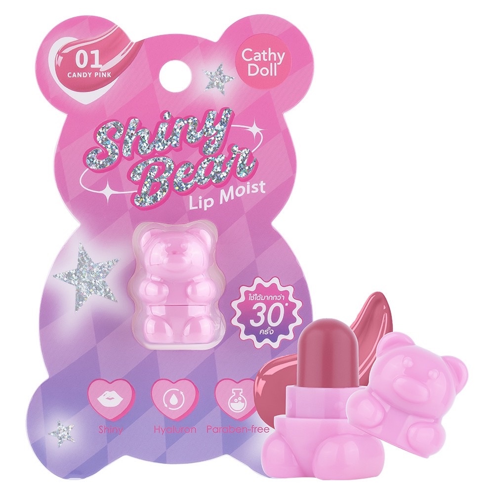 Son Dưỡng môi có màu Cathy Doll Shiny Bear Lip Moist 6 màu lựa chọn